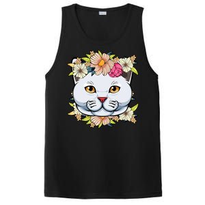 Cat Lover Spring Floral Gift PosiCharge Competitor Tank