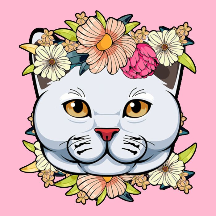 Cat Lover Spring Floral Gift T-Shirt