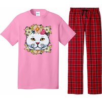 Cat Lover Spring Floral Gift Pajama Set