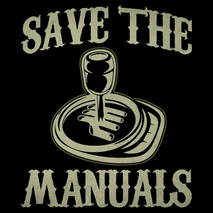 Car Lover Save The Manuals Stick Shift Doggie Tank