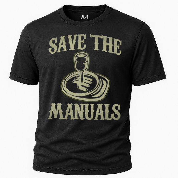 Car Lover Save The Manuals Stick Shift Cooling Performance Crew T-Shirt