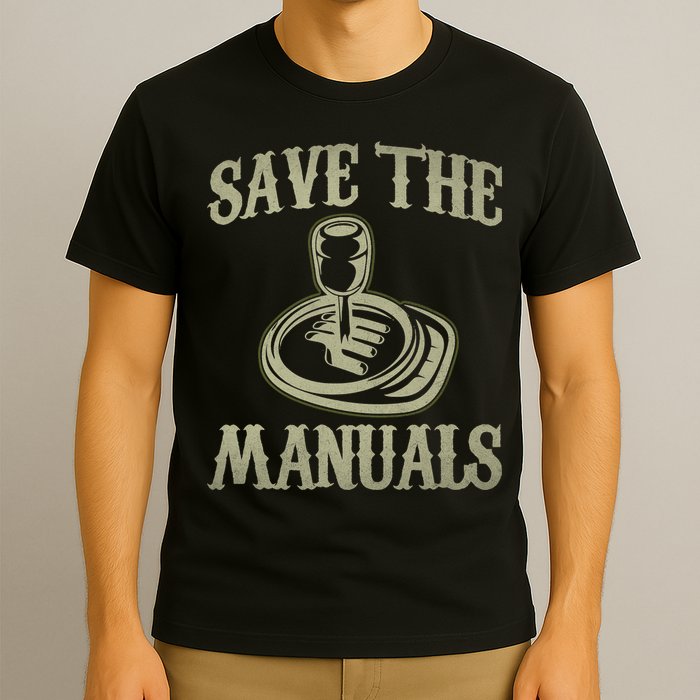 Car Lover Save The Manuals Stick Shift T-Shirt