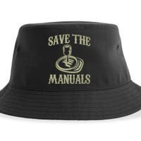 Car Lover Save The Manuals Stick Shift Sustainable Bucket Hat