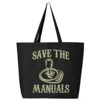 Car Lover Save The Manuals Stick Shift 25L Jumbo Tote