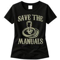 Car Lover Save The Manuals Stick Shift Womens T-Shirt