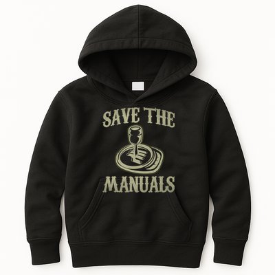 Car Lover Save The Manuals Stick Shift Kids Hoodie