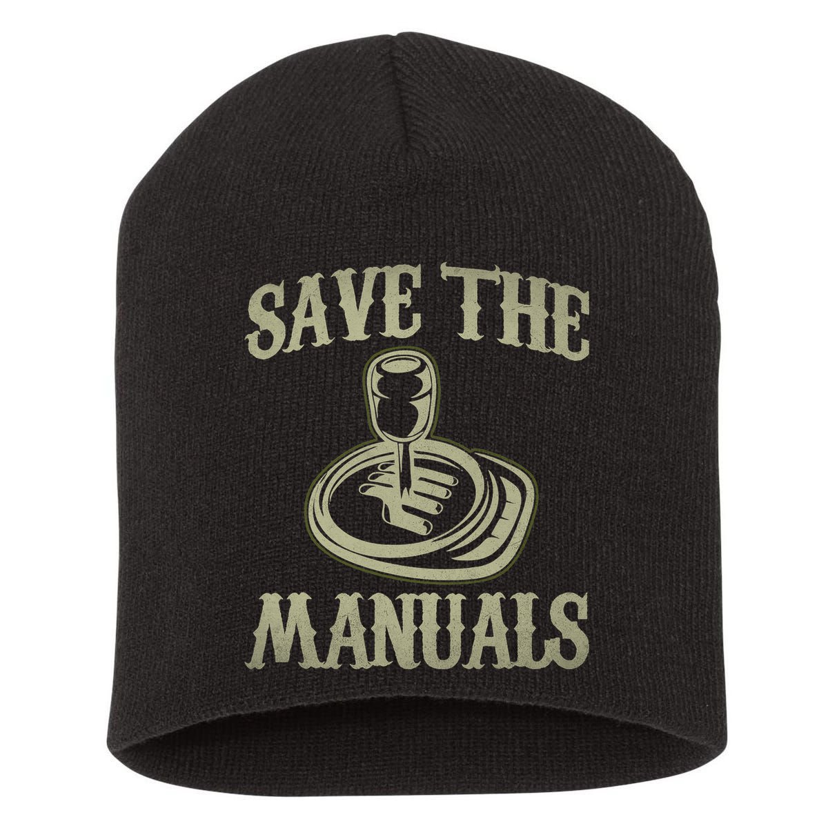 Car Lover Save The Manuals Stick Shift Short Acrylic Beanie