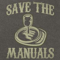 Car Lover Save The Manuals Stick Shift Cotton Canvas Backpack