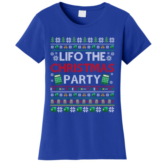 Cpa Lifo The Christmas Party Ugly Accountant Xmas Swea Women's T-Shirt