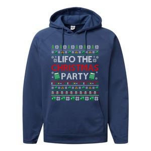 Cpa Lifo The Christmas Party Ugly Accountant Xmas Swea Performance Fleece Hoodie