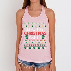 Cpa Lifo The Christmas Party Ugly Accountant Xmas Swea Women's Knotted Racerback Tank