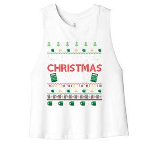 Cpa Lifo The Christmas Party Ugly Accountant Xmas Swea Women's Racerback Cropped Tank