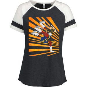 Chun Li The Legendary Martial Artist Fgc Design Enza Ladies Jersey Colorblock Tee