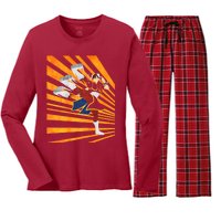 Chun Li The Legendary Martial Artist Fgc Design Women's Long Sleeve Flannel Pajama Set 