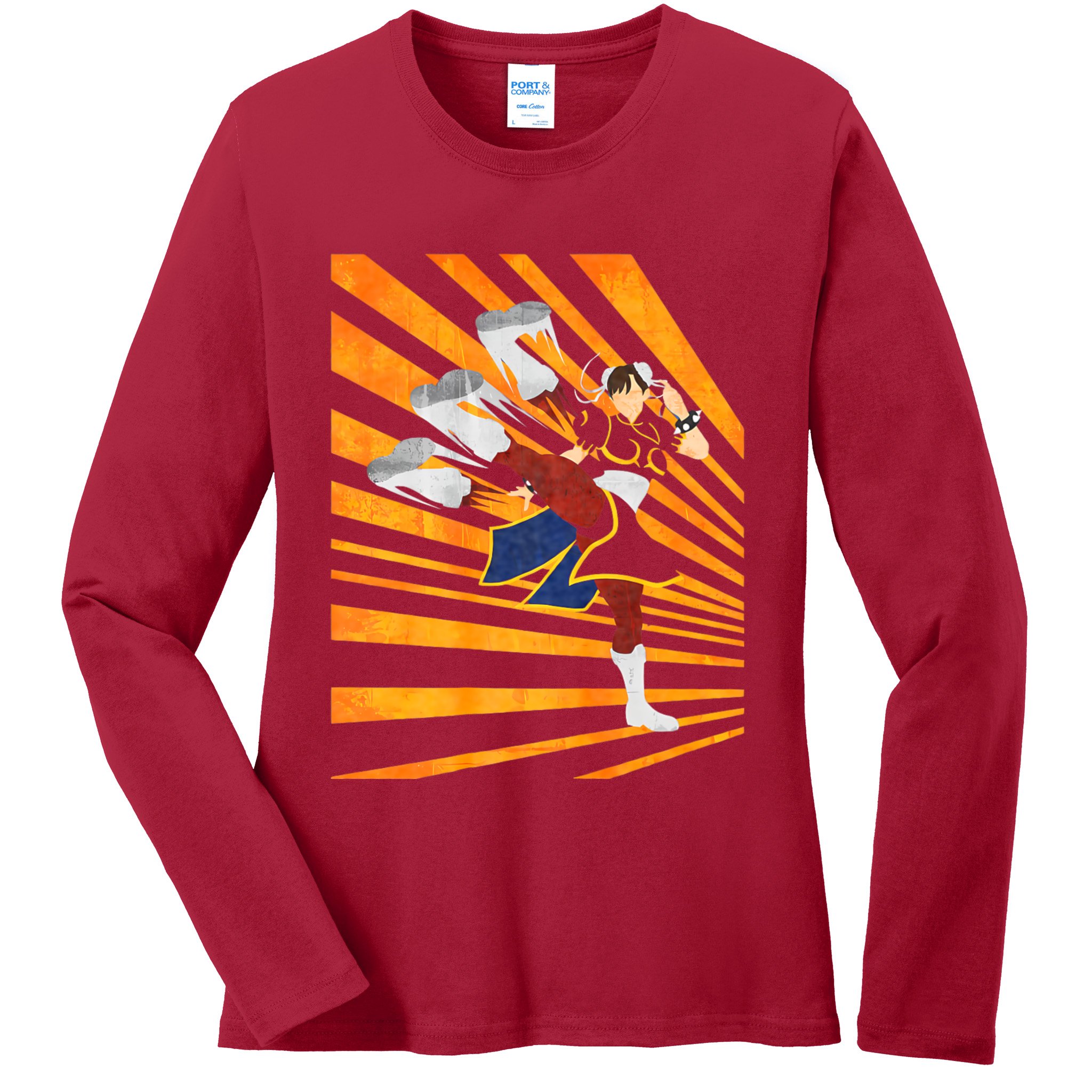 Chun Li The Legendary Martial Artist Fgc Design Ladies Long Sleeve Shirt