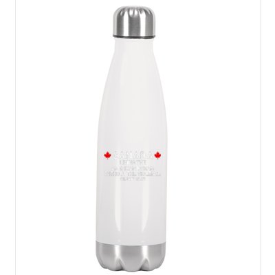 Canada Living The American Dream The Violence Since 1867 Stainless Steel Insulated Water Bottle