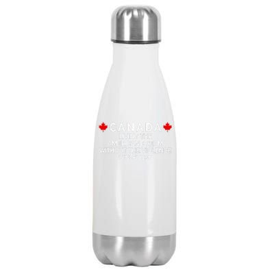 Canada Living The American Dream The Violence Since 1867 Stainless Steel Insulated Water Bottle