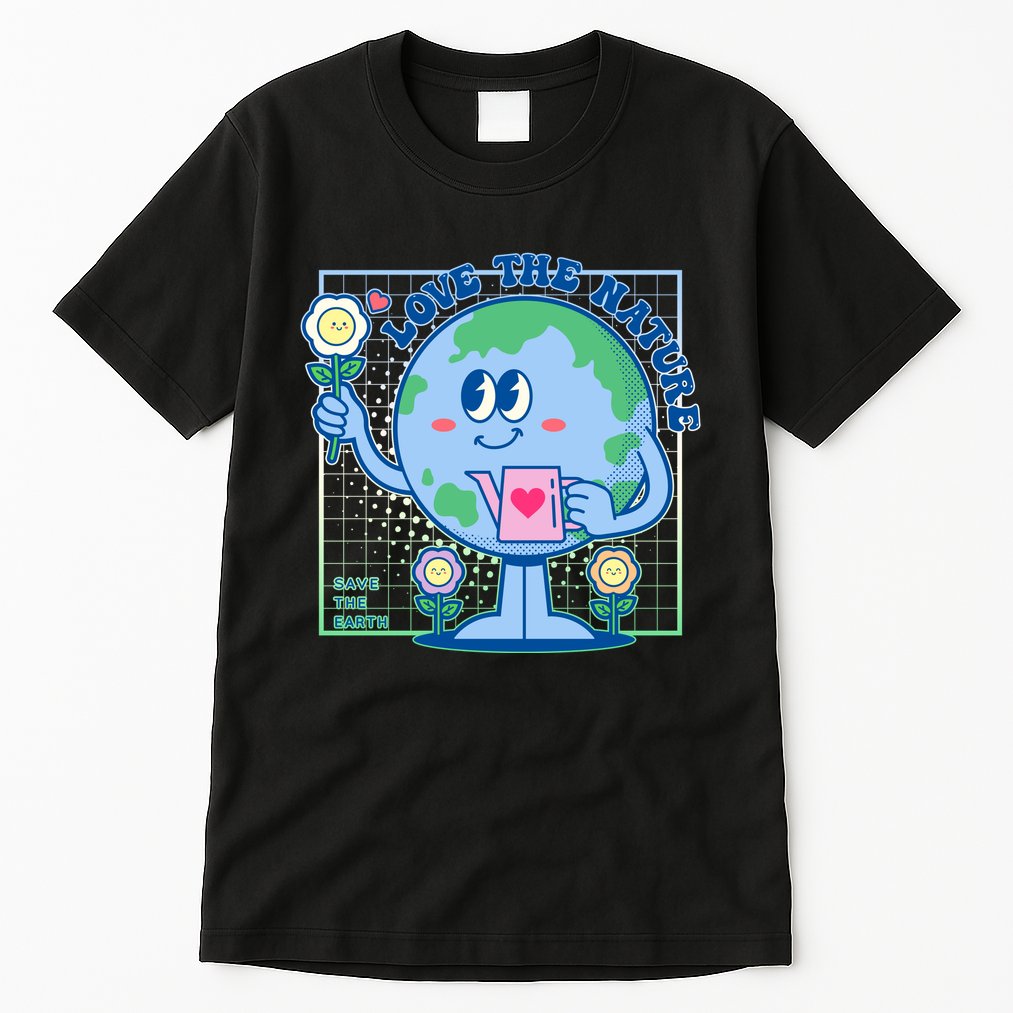 Cute Love The Nature Save The Earth Celebrate Earth Day Tall T-Shirt