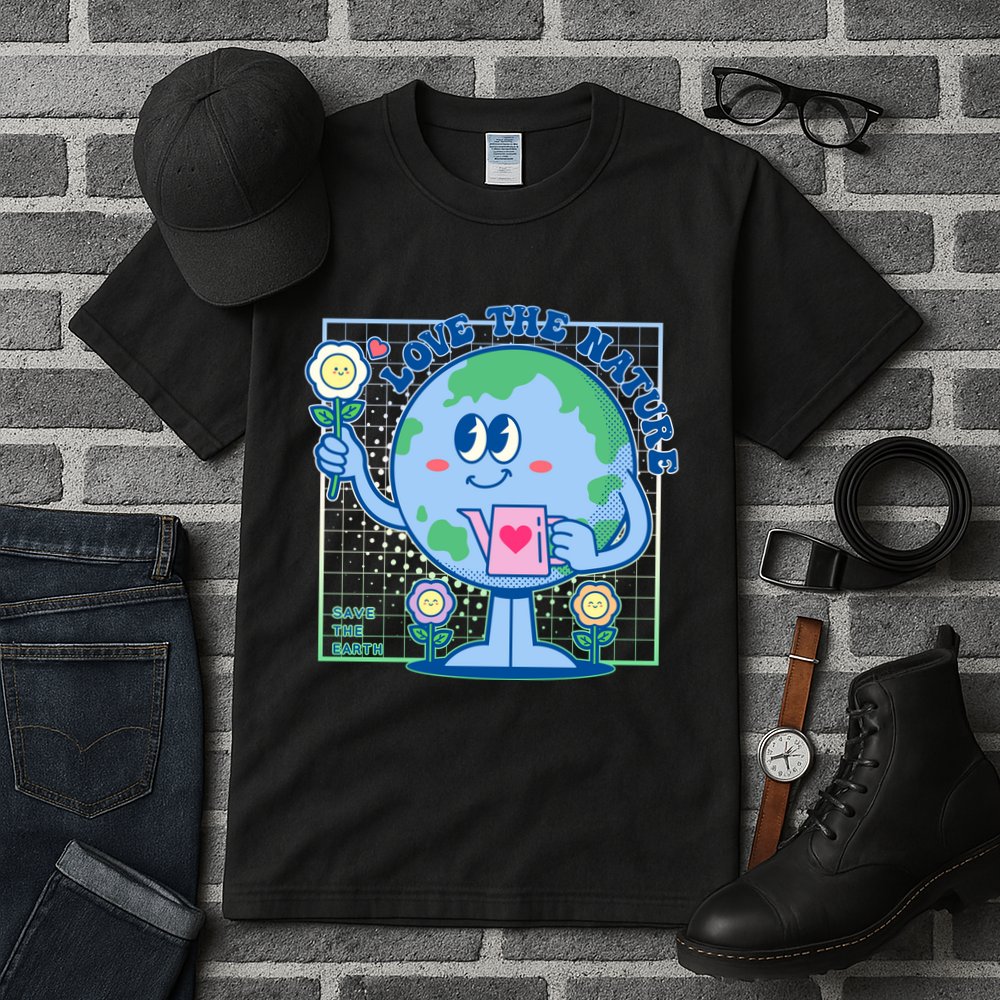 Cute Love The Nature Save The Earth Celebrate Earth Day Tall T-Shirt
