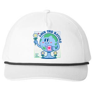 Cute Love The Nature Save The Earth Celebrate Earth Day Snapback Five-Panel Rope Hat