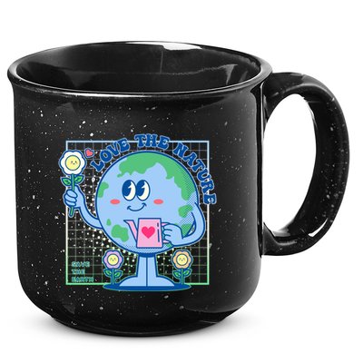 Cute Love The Nature Save The Earth Celebrate Earth Day 15oz Campfire Ceramic Mug