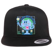 Cute Love The Nature Save The Earth Celebrate Earth Day Flatbill Hat