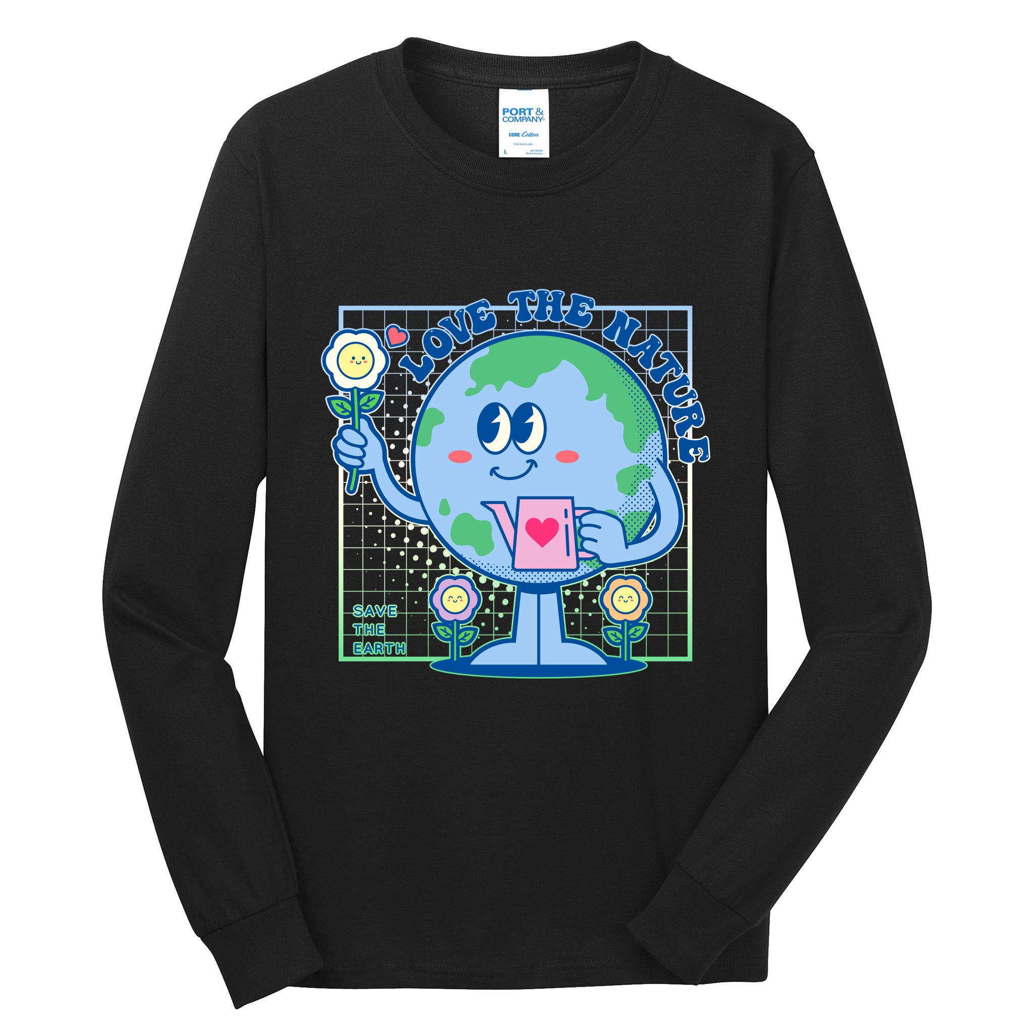 Cute Love The Nature Save The Earth Celebrate Earth Day Tall Long Sleeve T-Shirt