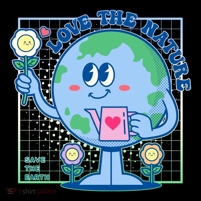 Cute Love The Nature Save The Earth Celebrate Earth Day Premium T-Shirt