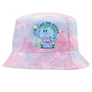 Cute Love The Nature Save The Earth Celebrate Earth Day Tie-Dyed Bucket Hat