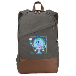 Cute Love The Nature Save The Earth Celebrate Earth Day Cotton Canvas Backpack