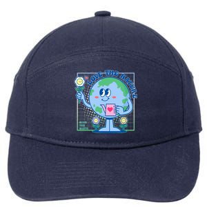 Cute Love The Nature Save The Earth Celebrate Earth Day 7-Panel Snapback Hat