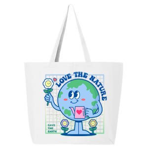 Cute Love The Nature Save The Earth Celebrate Earth Day 25L Jumbo Tote