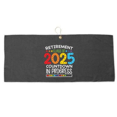 Countdown Loading Teacher Large Microfiber Waffle Golf Towel