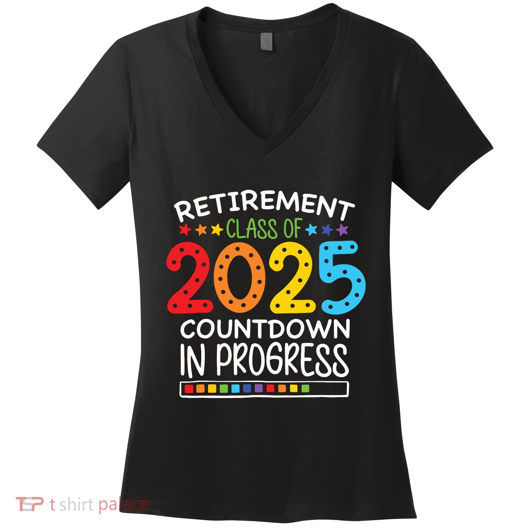 Countdown Loading Teacher Women's V-Neck T-Shirt