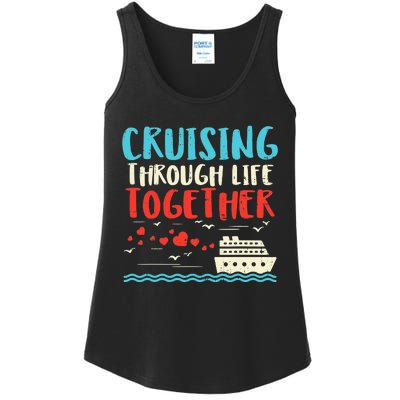 Cruising Life Together Anniversary Cruise Trip Ladies Essential Tank