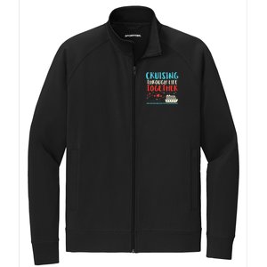 Cruising Life Together Anniversary Cruise Trip Stretch Full-Zip Cadet Jacket