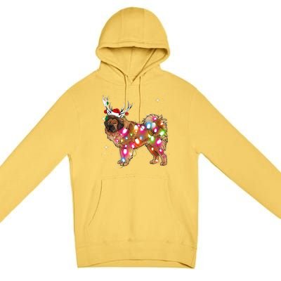 Christmas Lights Tibetan Mastiff Dog Premium Pullover Hoodie