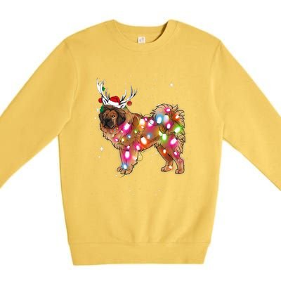 Christmas Lights Tibetan Mastiff Dog Premium Crewneck Sweatshirt