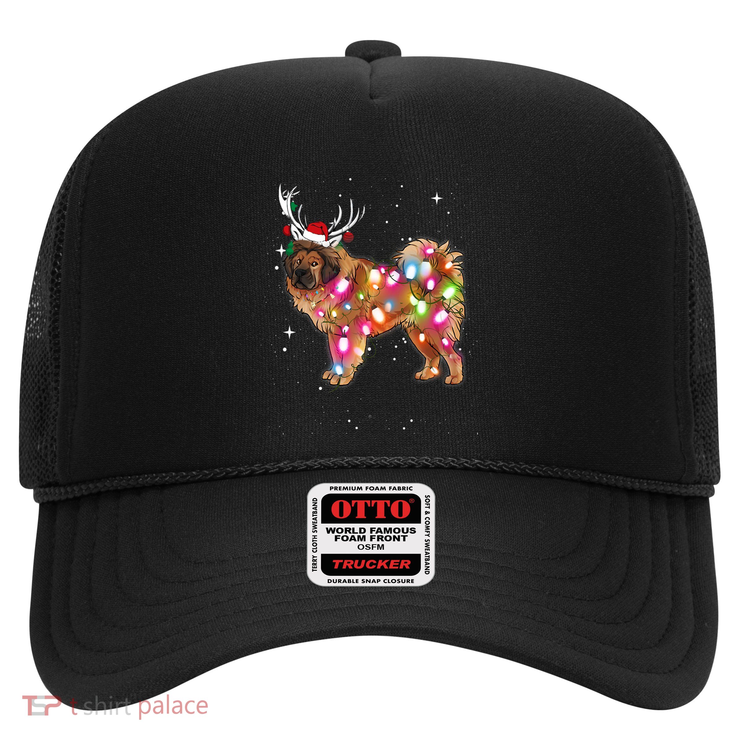 Christmas Lights Tibetan Mastiff Dog Trucker Hat