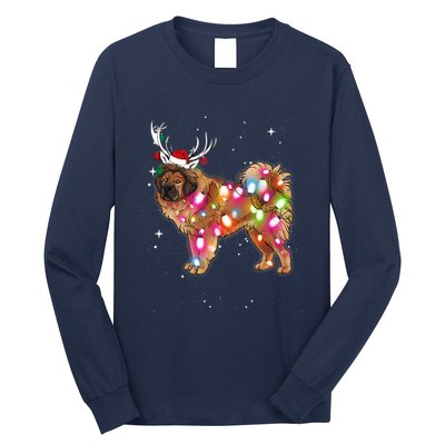 Christmas Lights Tibetan Mastiff Dog Long Sleeve Shirt