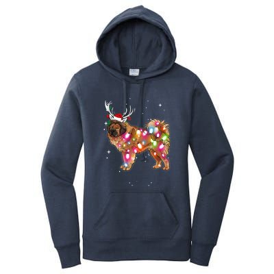 Christmas Lights Tibetan Mastiff Dog Women's Pullover Hoodie