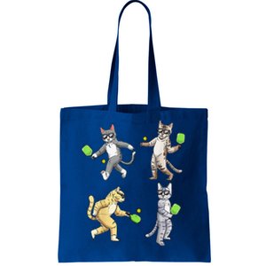 Cats Love To Play Pickleball Too Fun Player Paddle Tote Bag