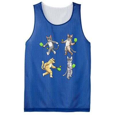 Cats Love To Play Pickleball Too Fun Player Paddle Mesh Reversible Basketball Jersey Tank