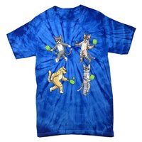 Cats Love To Play Pickleball Too Fun Player Paddle Tie-Dye T-Shirt