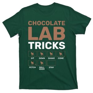 Chocolate Lab Tricks Black Labrador T-Shirt