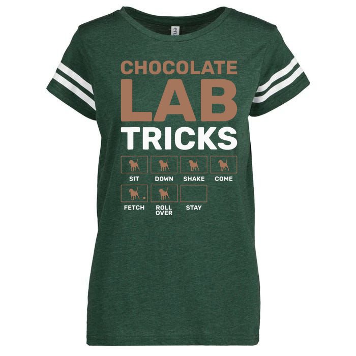 Chocolate Lab Tricks Black Labrador Enza Ladies Jersey Football T-Shirt