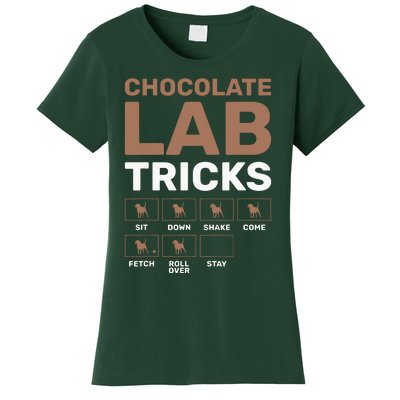 Chocolate Lab Tricks Black Labrador Women's T-Shirt