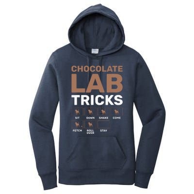 Chocolate Lab Tricks Black Labrador Women's Pullover Hoodie