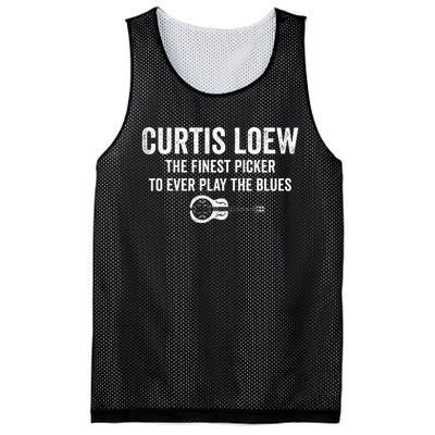 Curtis Loew The Finest Picker To Ever Play The Blues Mesh Reversible Basketball Jersey Tank