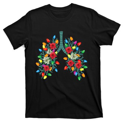 Christmas Light Therapist Funny Respiratory Therapy Lung RN T-Shirt